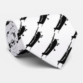 航空機のクラシックなセスナの黒いシルエットの飛行 ネクタイ (ロール)