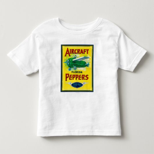 航空機のコショウのラベル トドラーTシャツ (正面)