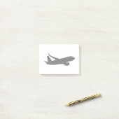 航空機のジェット機はさみ金のシルエットの飛んでいるな装飾 ポストイット (デスク上)