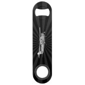 航空機のセスナのシルエットの飛行黒の破烈 スピード栓抜き (正面)