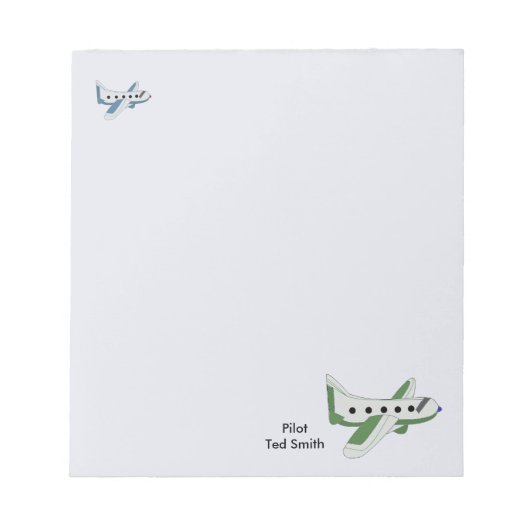 航空機のパイロット名 ノートパッド (正面)