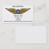 航空機のパイロット 名刺 (正面/裏面)