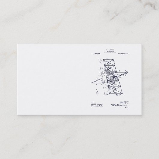 航空機のパテント- 1914年頃-名刺 名刺 (正面)