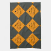 航空機の低飛んでいる注意✈️ キッチンタオル (縦)