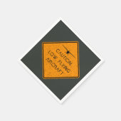 航空機の低飛んでいる注意✈️ スタンダードカクテルナプキン (角)