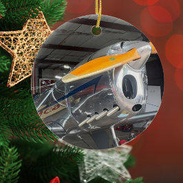 航空機の写真入りクリスマス オーダーメイド セラミック セラミックオーナメント