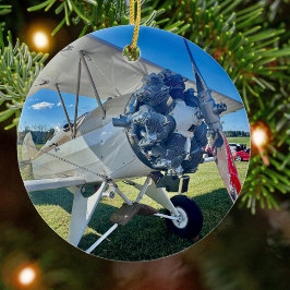 航空機の写真入りクリスマス オーダーメイド セラミック セラミックオーナメント