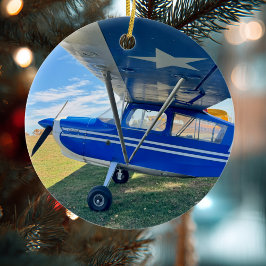 航空機の写真入りクリスマス オーダーメイド セラミック セラミックオーナメント