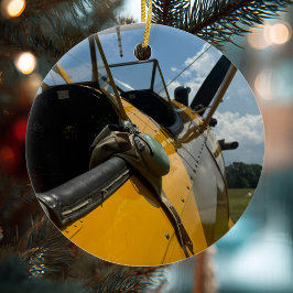 航空機の写真入りクリスマス オーダーメイド セラミック セラミックオーナメント