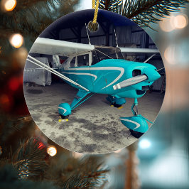 航空機の写真入りクリスマス オーダーメイド セラミック セラミックオーナメント