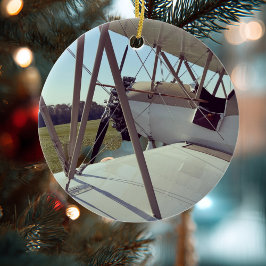 航空機の写真入りクリスマス オーダーメイド セラミック セラミックオーナメント