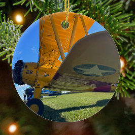 航空機の写真 クリスマスのオーダーメイド セラミック オ セラミックオーナメント