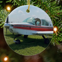 航空機の写真 クリスマスのオーダーメイド セラミック セラミックオーナメント