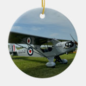 航空機の写真 クリスマス セラミック オーナメント - 個人名入れ (正面)