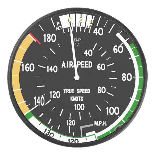 航空機の対気速度指示器飛行楽器 アイスホッケーパック (正面)