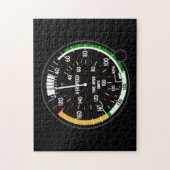 航空機の対気速度指示器飛行楽器 ジグソーパズル (縦)