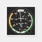 航空機の対気速度指示器飛行楽器 スタンダードカクテルナプキン (正面)