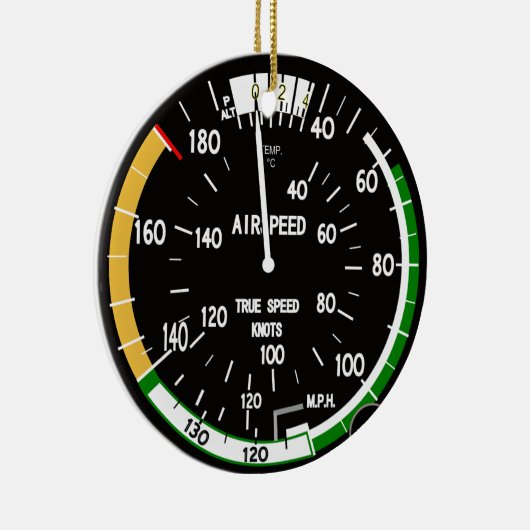 航空機の対気速度指示器飛行楽器 セラミックオーナメント (右)