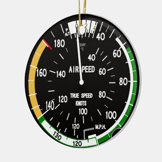 航空機の対気速度指示器飛行楽器 セラミックオーナメント (左)