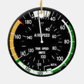 航空機の対気速度指示器飛行楽器 セラミックオーナメント (裏面)