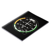 航空機の対気速度指示器飛行楽器 ノートブック (左側)