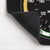 航空機の対気速度指示器飛行楽器 マウスパッド (コーナー)