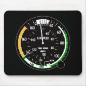 航空機の対気速度指示器飛行楽器 マウスパッド (正面)