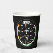 航空機の対気速度指示器飛行楽器 紙コップ (裏面)