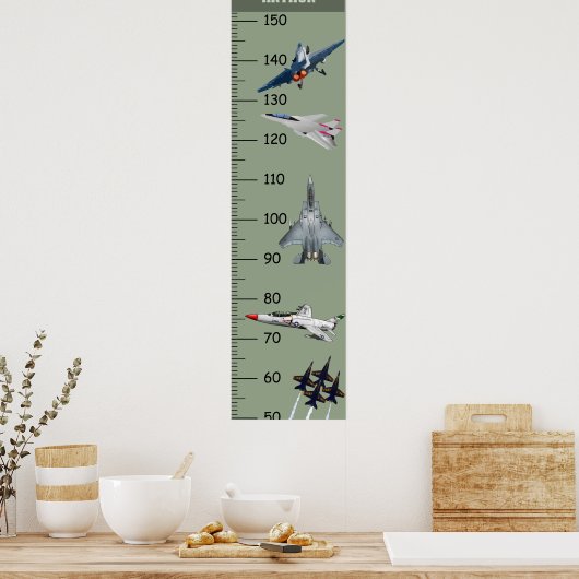 航空機の成長図 ポスター (キッチン)
