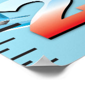 航空機の戦闘成長率のグラフ ポスター (角)