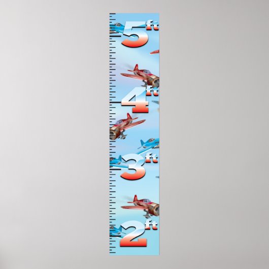 航空機の戦闘成長率のグラフ ポスター (正面)