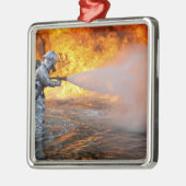 航空機の救助消防隊 メタルオーナメント (左)