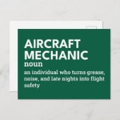航空機の整備士おもしろい – ジョブ定義 シーズンポストカード (正面/裏面)