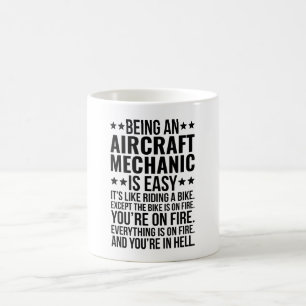 航空機の整備士は簡単だ コーヒーマグカップ
