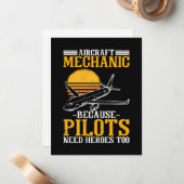 航空機の整備士パイロットにもヒーローが必要 ノートカード (正面/裏面インサイチュ)