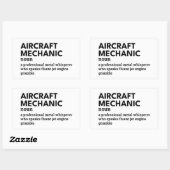 航空機の整備士定義 – 航空ユーモア 長方形シール (シート)