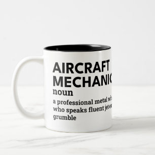 航空機の整備士笑わされる – ジョブ定義 ツートーンマグカップ