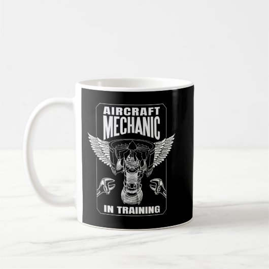 航空機の整備士 コーヒーマグカップ (左)