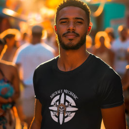 航空機の整備士、スカルパイロット及び小道具、航空 Tシャツ