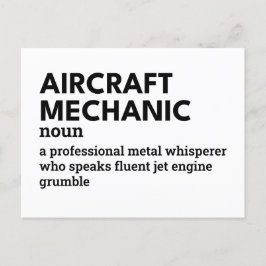 航空機の整備士 – ユーモアの定義 シーズンポストカード