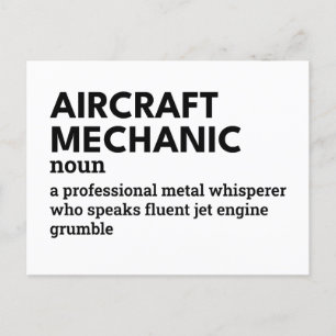 航空機の整備士 – ユーモアの定義 シーズンポストカード