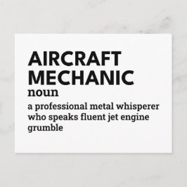 航空機の整備士 – ユーモアの定義 シーズンポストカード