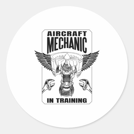 航空機の整備士 ラウンドシール (正面)