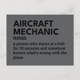 航空機の整備士 – 機知に関する定義 シーズンポストカード