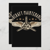 航空機の整備 | カッコいい整備士デザイン 案内状 (正面/裏面)
