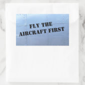 航空機の最初の安全ステッカーを飛ばす 長方形シール (バッグ)