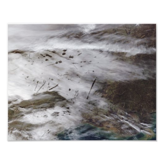 航空機の消散経路 フォトプリント            (正面)