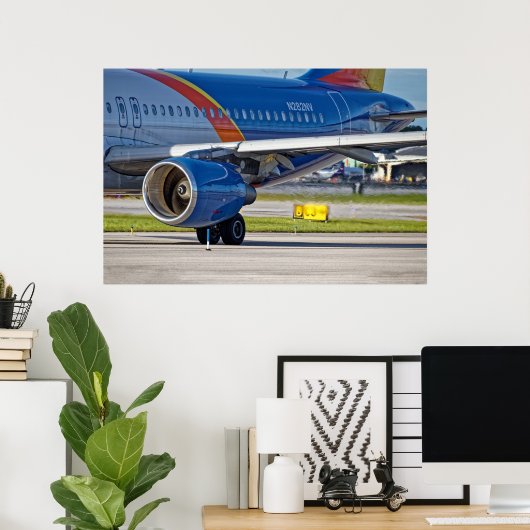 航空機の発動機及び発煙 ポスター (ホームオフィス)