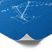 航空機の着陸ギア特許 – 青写真 ポスター (角)