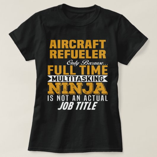 航空機の給油機 Tシャツ (デザイン正面)